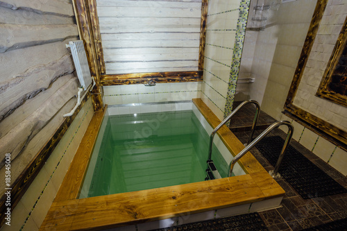 Small swimming pool in the bathroom, sauna or sanatorium
