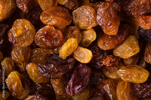 Diet healthy food. Raisin dried grape as background texture