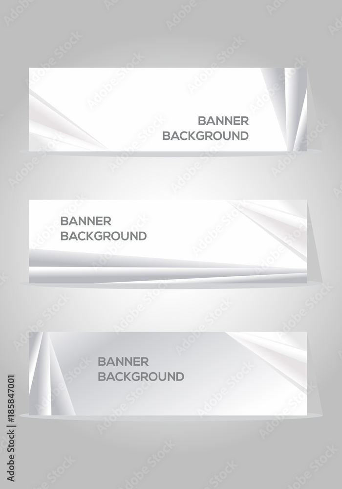 Fototapeta premium set of three modern business vector banner designs