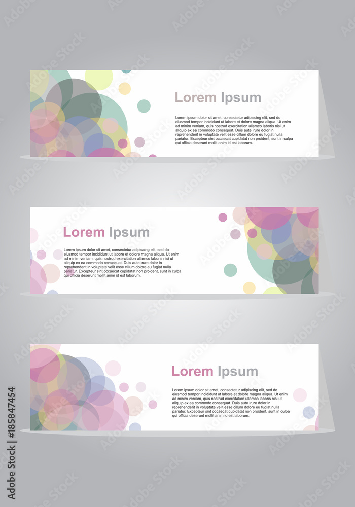 set of three banner business vector design modern color circle set of three banner business vector design modern color circle