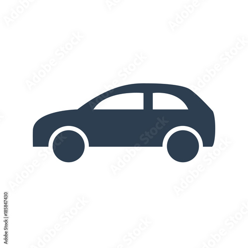 Car icon on white background.