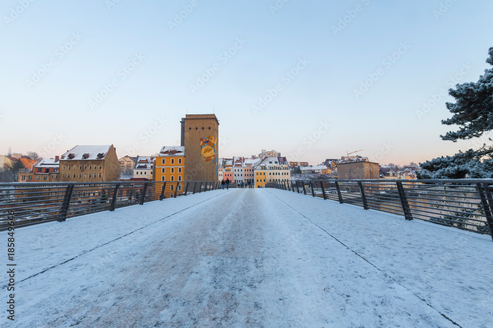 Fototapeta premium goerlitz poland side in the winter