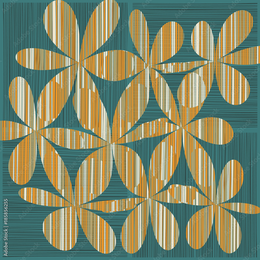 Set of Grunge Flower Shapes Set of Grunge Flower Shapes