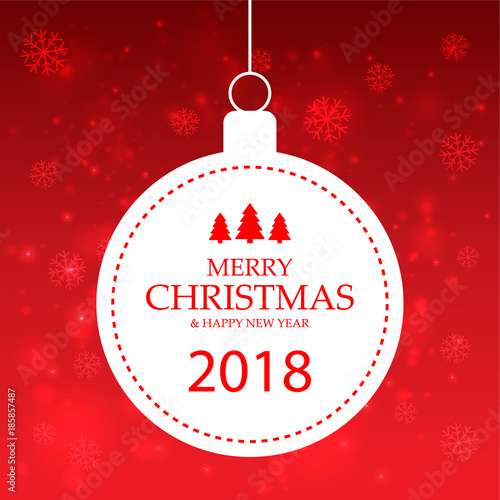 Tableau sur toile Christmas light background. Card or invitation