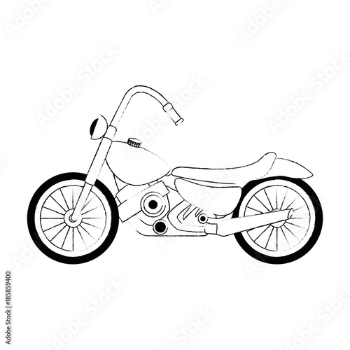 classic motorcycle vehicle icon