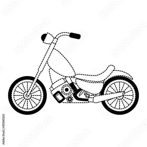 classic motorcycle vehicle icon