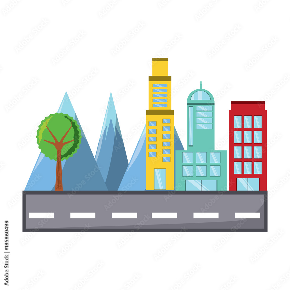 Fototapeta premium city buildings design