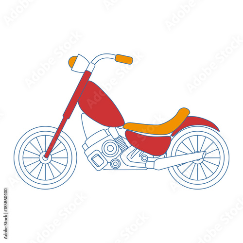 classic motorcycle vehicle icon