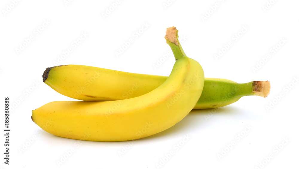 Ripe banana isolated on white background Ripe banana isolated on white background