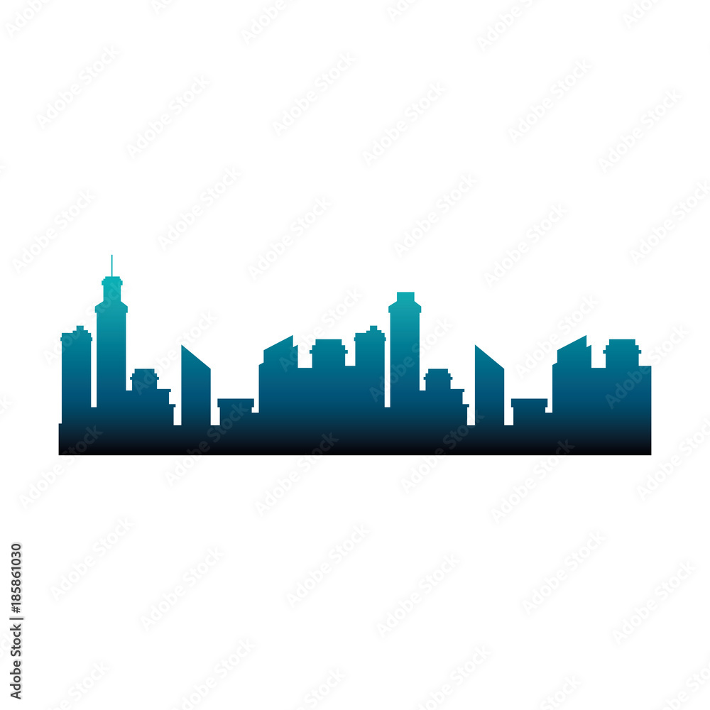 buildings cityscape silhouette icon