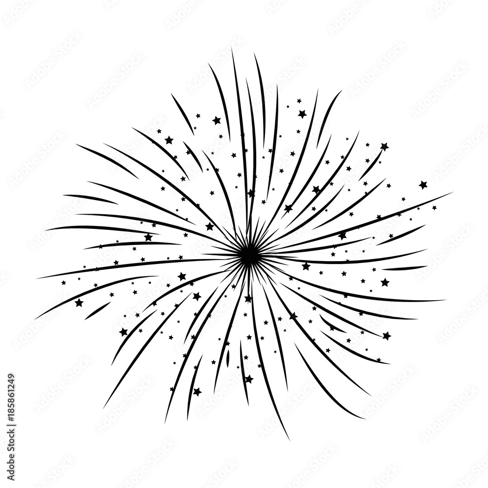 Obraz premium fireworks explosion decorative frame