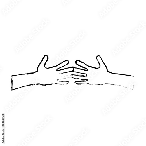 hands human shake isolated icon