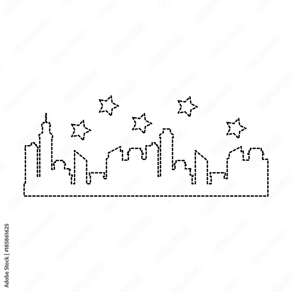 Obraz premium buildings cityscape silhouette icon