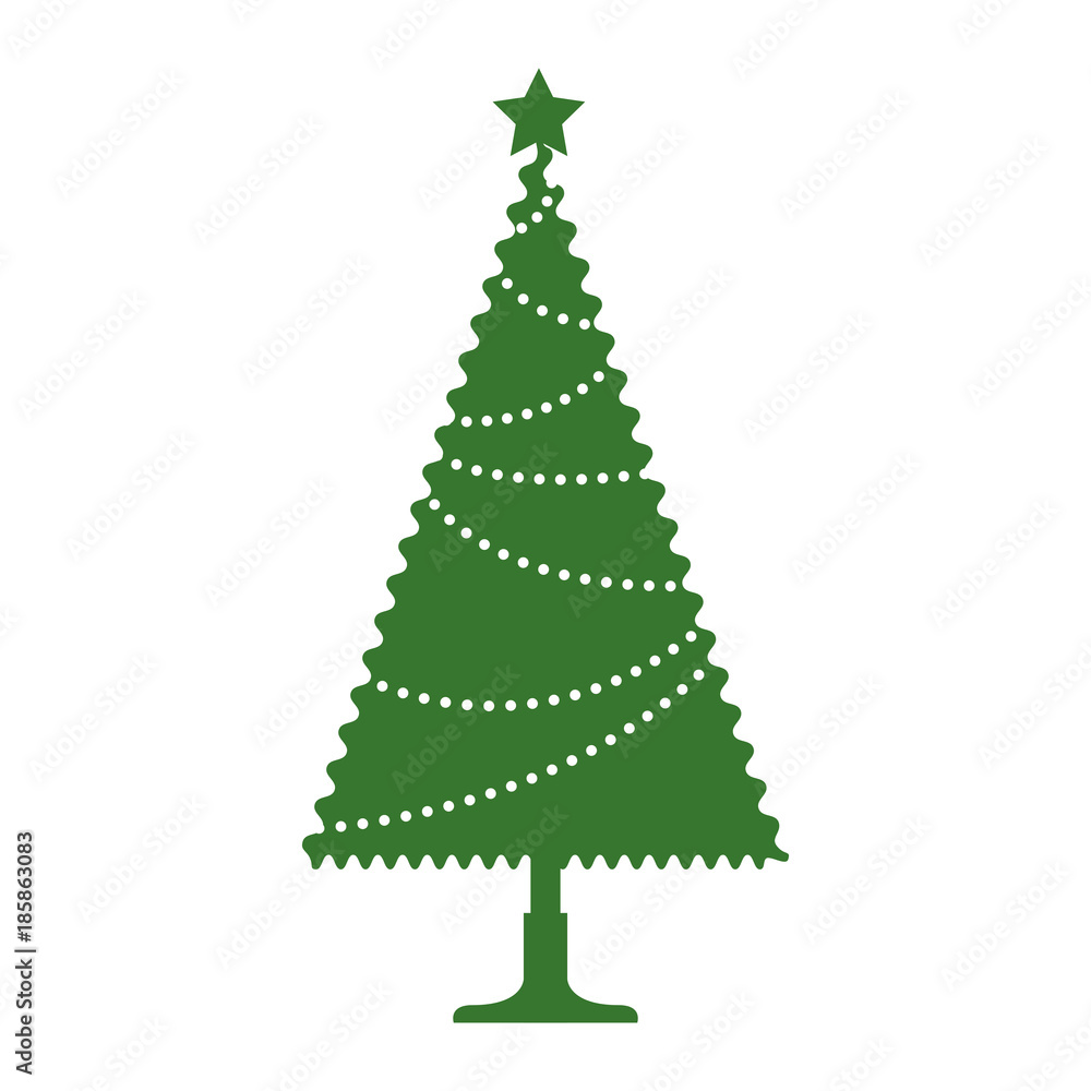 Fototapeta premium christmas tree isolated icon