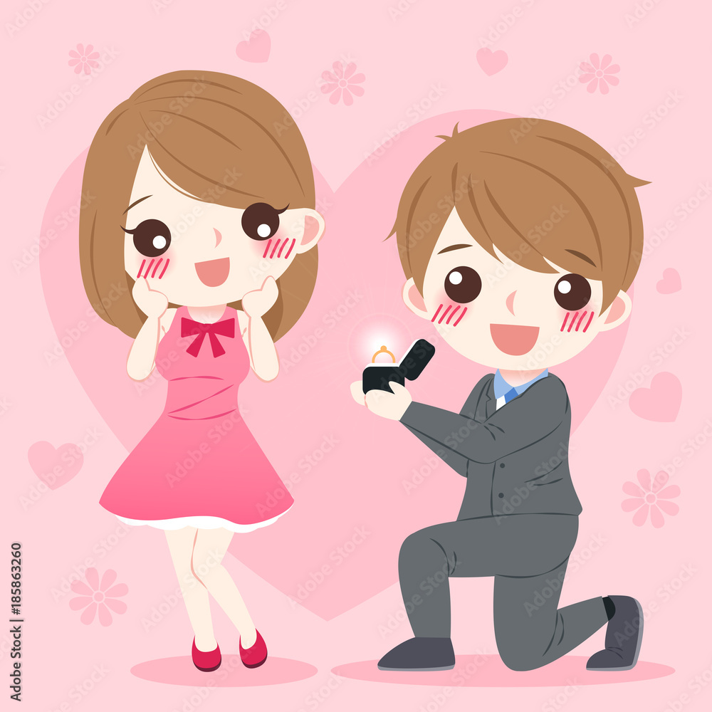 cartoon wedding people