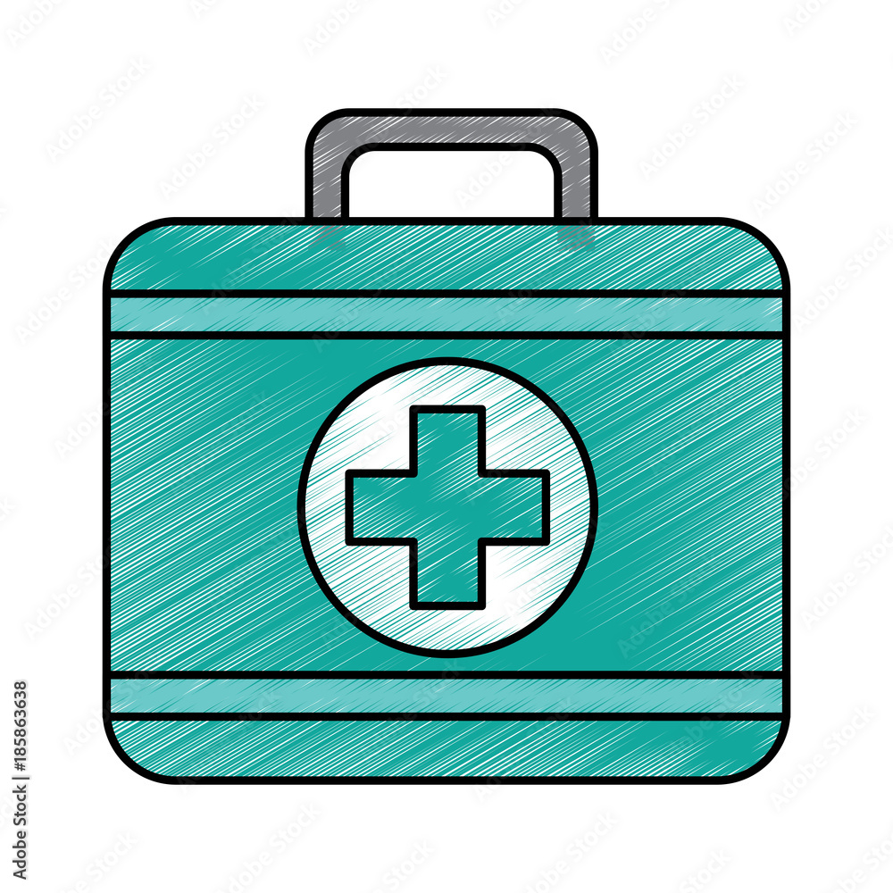 Obraz premium first aid kit icon image vector illustration design 