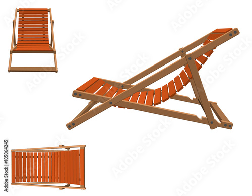 Chaise lounge set.  Isolate...