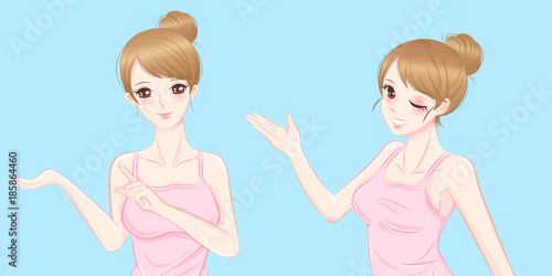 woman show something to you