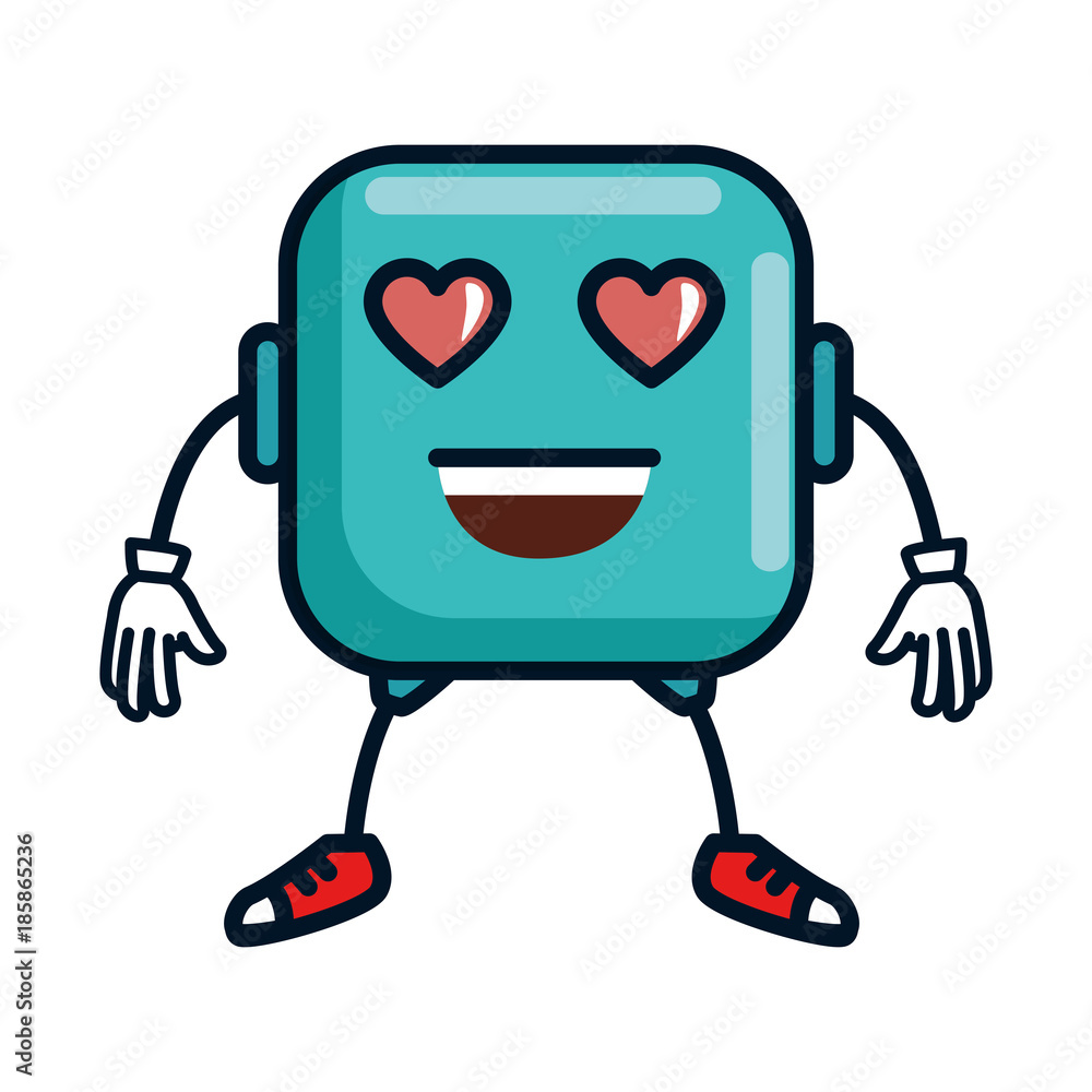 lovely face emoji character vector illustration design