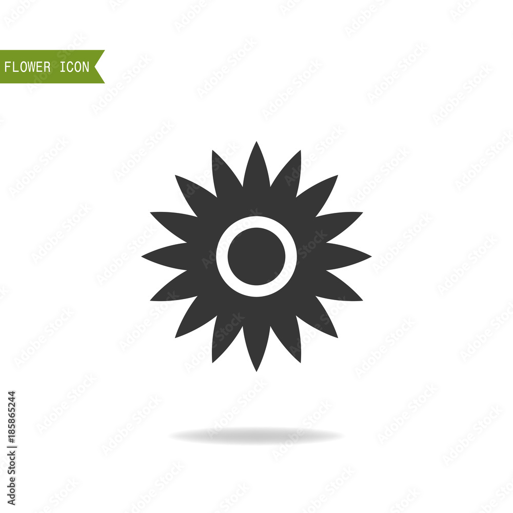 Flower, floral logo. Flat icon, object on a white background. Idea for a brand business. Vector Flower, floral logo. Flat icon, object on a white background. Idea for a brand business. Vector