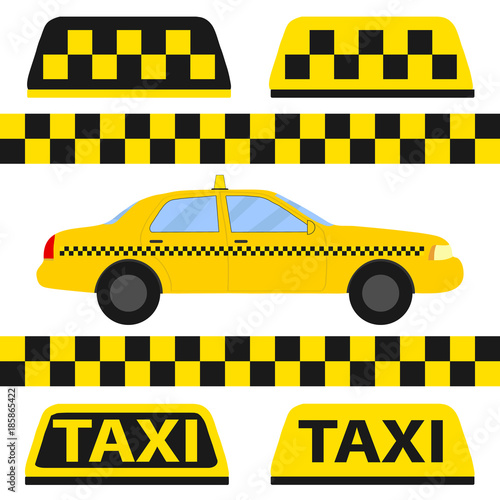 Taxi, taxi icon, transport for passengers.