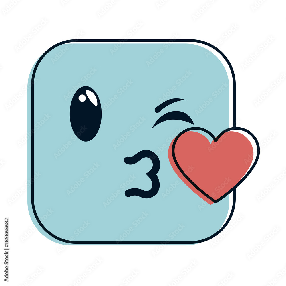 kissing face emoji character vector illustration design kissing face emoji character vector illustration design