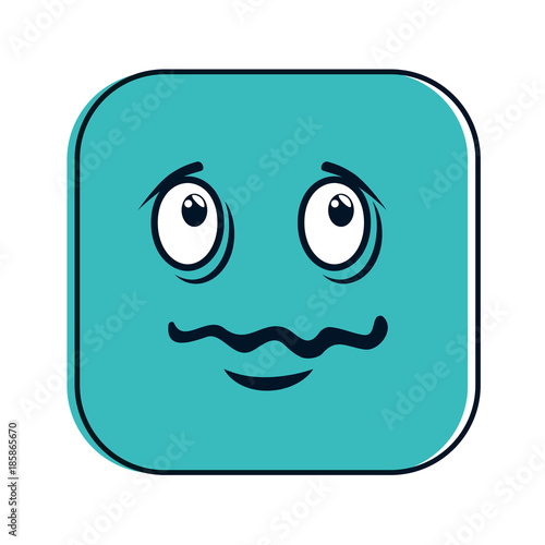 sick face emoji character vector illustration design