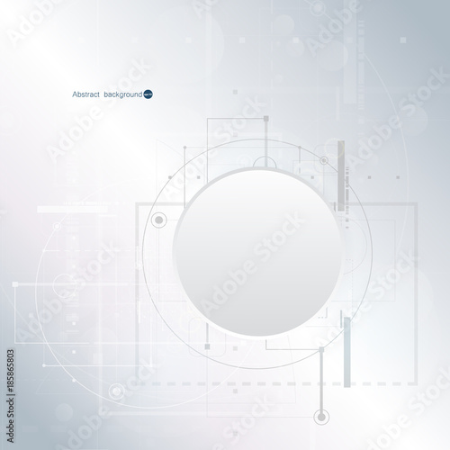Abstract technology background with various technological elements. Vector illustration.