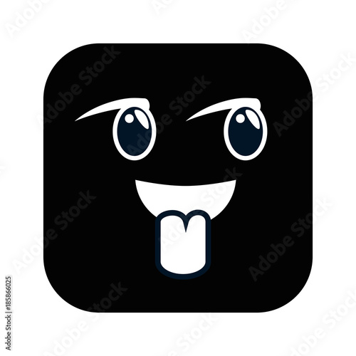 crazy face emogi character vector illustration design photo