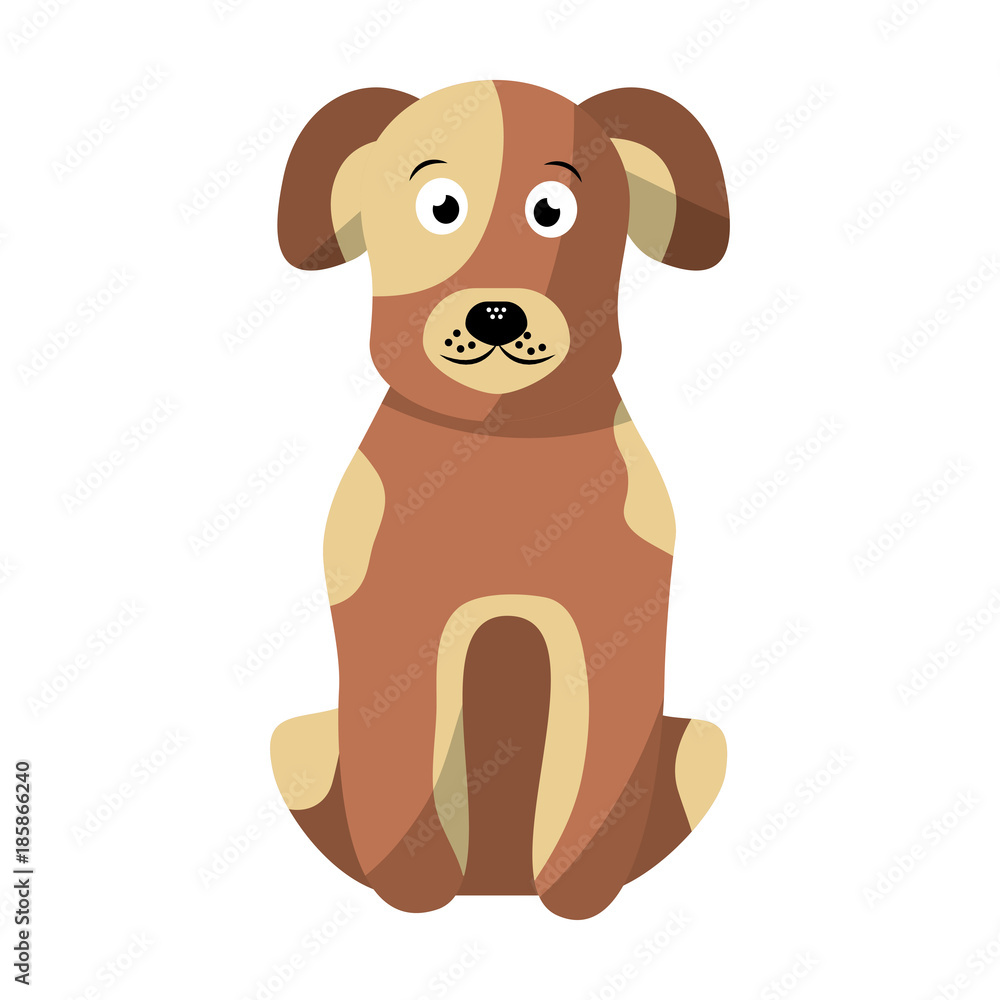 cartoon dog sitting pet animal vector illustration cartoon dog sitting pet animal vector illustration