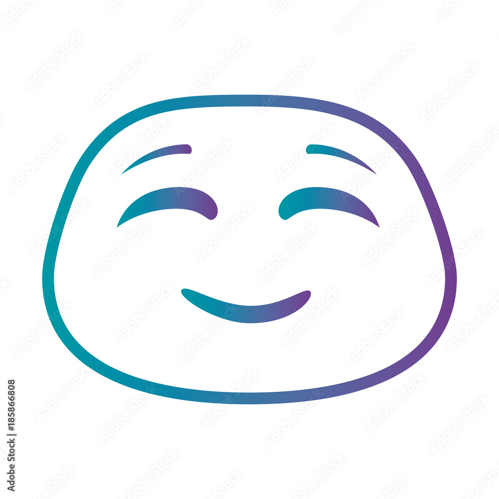 happy emoji kawaii character vector illustration design