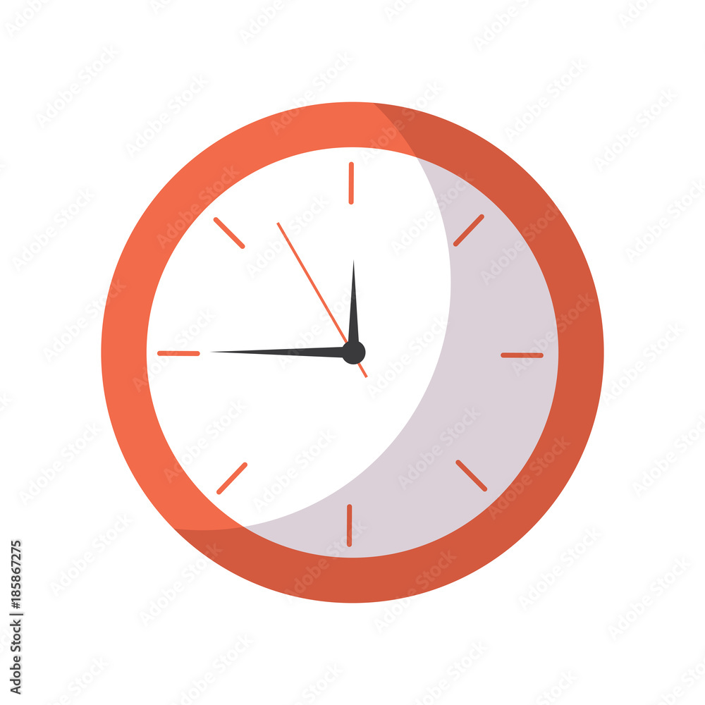 clock time hour accessory object icon vector illustration clock time hour accessory object icon vector illustration
