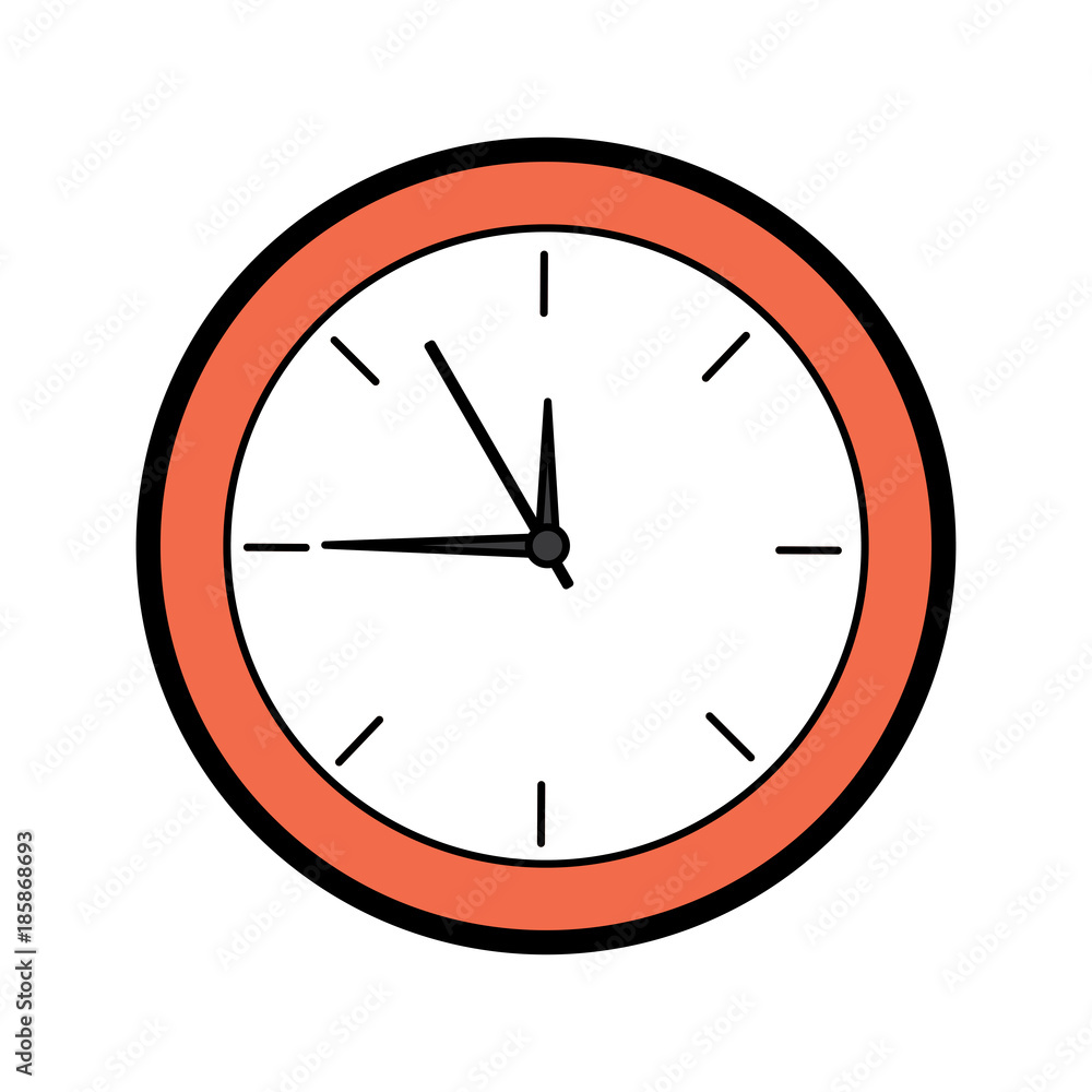 clock time hour accessory object icon vector illustration clock time hour accessory object icon vector illustration