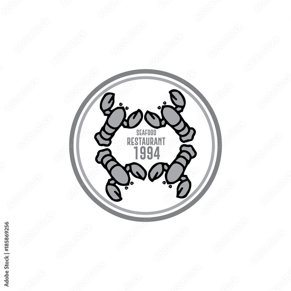 Seafood Restaurant Vector Template Design Seafood Restaurant Vector Template Design