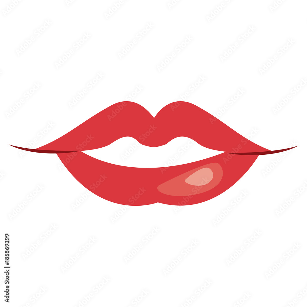 Sexy lips cartoon icon vector illustration graphic design Sexy lips cartoon icon vector illustration graphic design