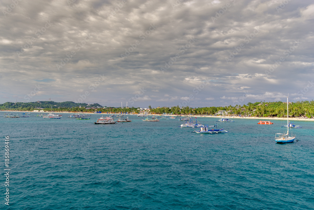Nov 18, 2017 boracay beach view from Yacht, Boracay