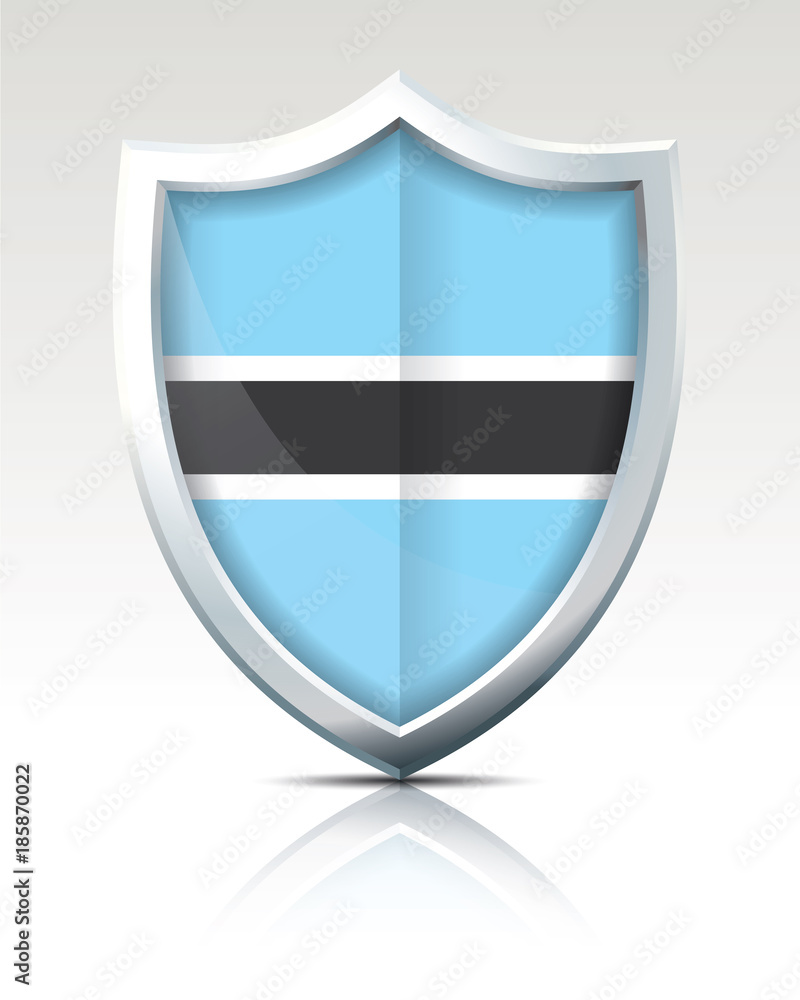 Shield with Flag of Botswana