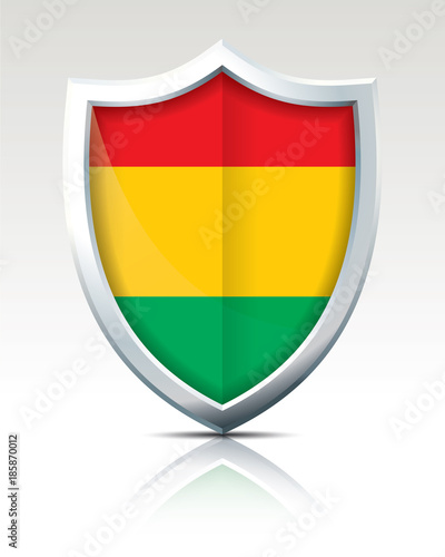 Shield with Flag of Bolivia