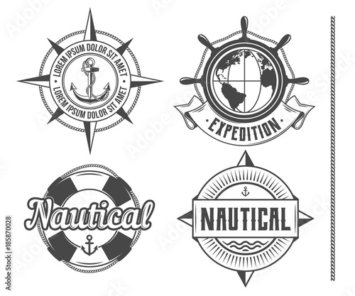 Nautical vintage emblems