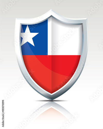 Free Download Shield with Flag of Chile - GFXLoad