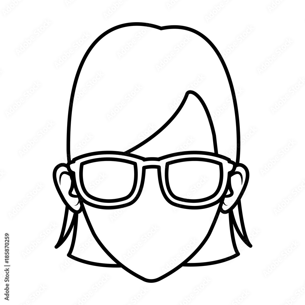 Woman face with sunglasses icon vector illustrationgraphic design Woman face with sunglasses icon vector illustrationgraphic design