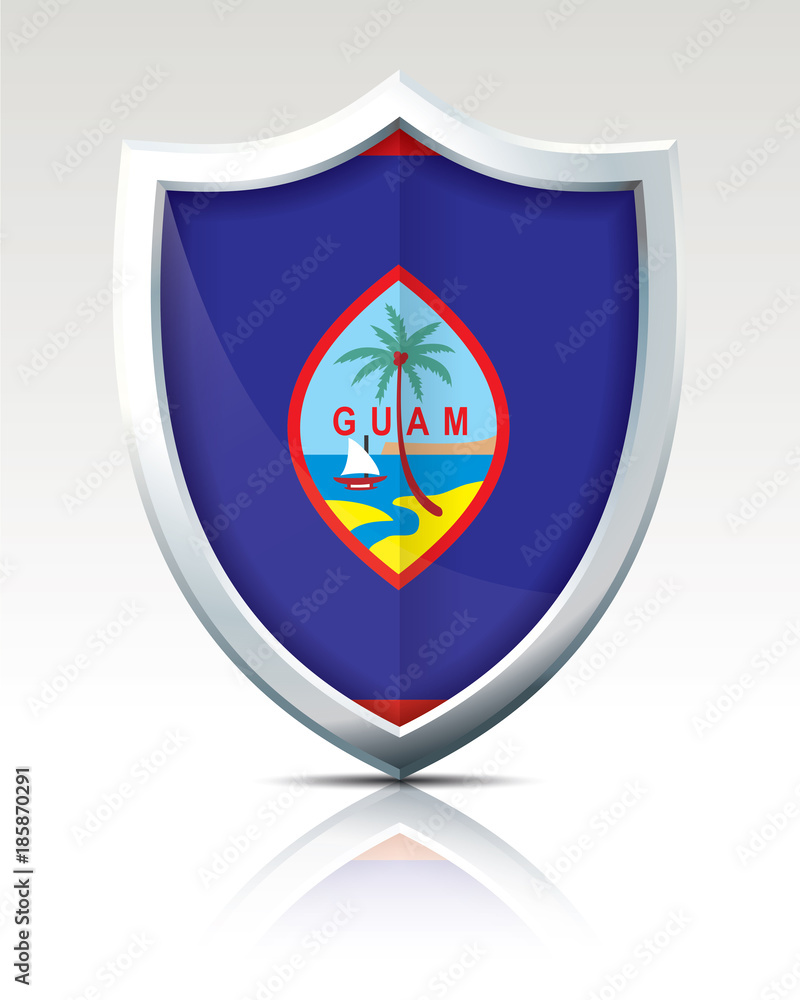 Shield with Flag of Guam