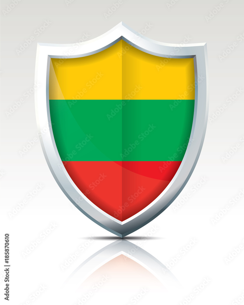 Shield with Flag of Lithuania Shield with Flag of Lithuania