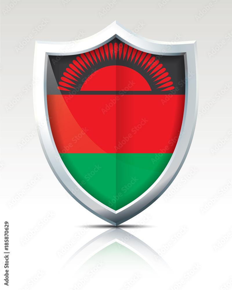 Shield with Flag of Malawi Shield with Flag of Malawi