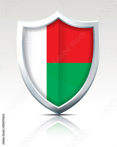 Shield with Flag of Madagascar Free Download Shield with Flag of Madagascar - GFXLoad