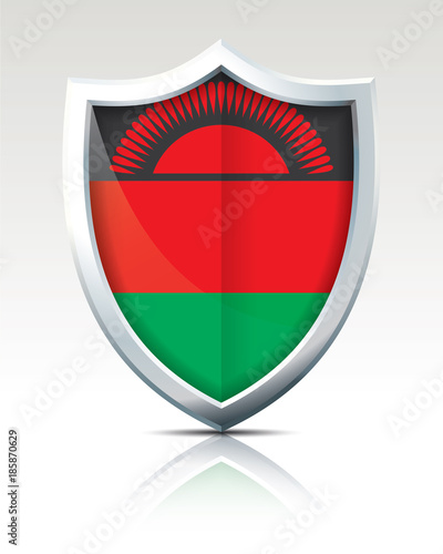 Free Download Shield with Flag of Malawi - GFXLoad