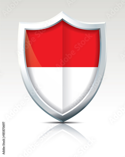 Shield with Flag of Monaco Free Download Shield with Flag of Monaco - GFXLoad