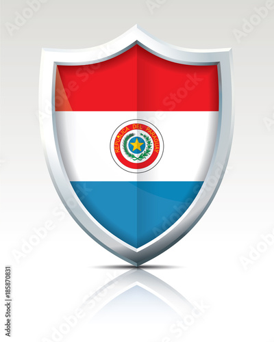Free Download Shield with Flag of Paraguay - GFXLoad