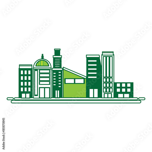 block with buildings icon
