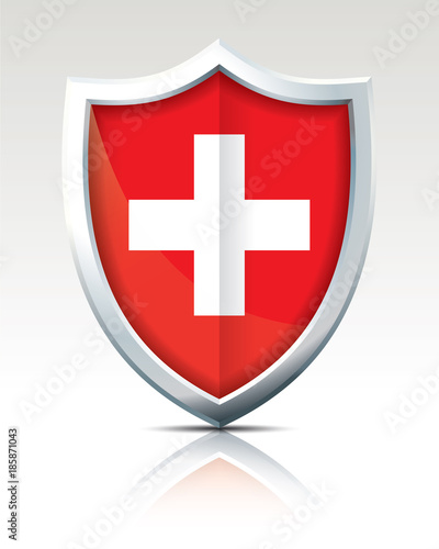 Shield with Flag of Switzerland